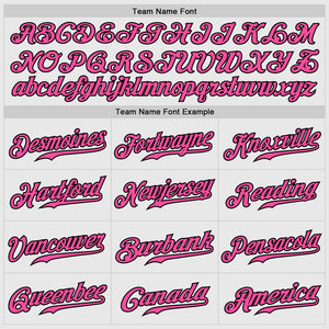 Custom White Black Pinstripe Pink-Black Authentic Raglan Sleeves Baseball Jersey