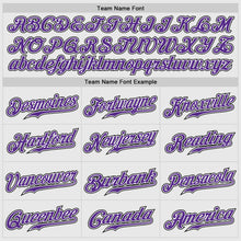 Load image into Gallery viewer, Custom White Black Pinstripe Purple-Black Authentic Raglan Sleeves Baseball Jersey

