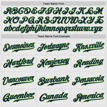 Load image into Gallery viewer, Custom White Navy Pinstripe Navy-Neon Green Authentic Raglan Sleeves Baseball Jersey

