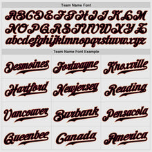 Load image into Gallery viewer, Custom White Crimson Pinstripe Crimson-Cream Authentic Raglan Sleeves Baseball Jersey
