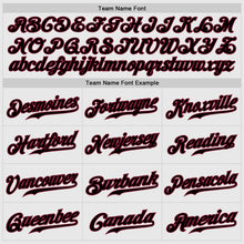 Load image into Gallery viewer, Custom White Crimson Pinstripe Black-Crimson Authentic Raglan Sleeves Baseball Jersey
