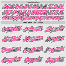 Load image into Gallery viewer, Custom White Pink Pinstripe Black-Pink Authentic Raglan Sleeves Baseball Jersey
