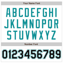 Load image into Gallery viewer, Custom White Black-Teal Authentic Raglan Sleeves Baseball Jersey
