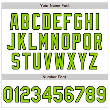 Load image into Gallery viewer, Custom White Neon Green-Black Authentic Raglan Sleeves Baseball Jersey
