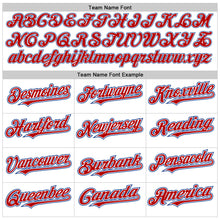 Load image into Gallery viewer, Custom White Red-Royal Authentic Raglan Sleeves Baseball Jersey
