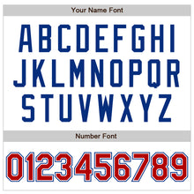 Load image into Gallery viewer, Custom White Red-Royal Authentic Raglan Sleeves Baseball Jersey
