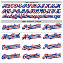 Load image into Gallery viewer, Custom White Royal-Red Authentic Raglan Sleeves Baseball Jersey
