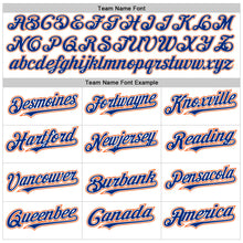 Load image into Gallery viewer, Custom White Royal-Orange Authentic Raglan Sleeves Baseball Jersey
