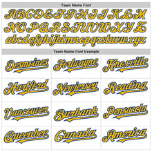 Load image into Gallery viewer, Custom White Gold-Royal Authentic Raglan Sleeves Baseball Jersey
