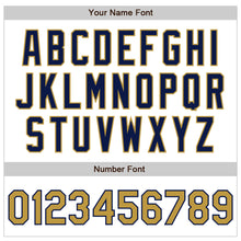 Load image into Gallery viewer, Custom White Old Gold-Navy Authentic Raglan Sleeves Baseball Jersey
