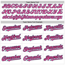Load image into Gallery viewer, Custom White Pink Black-Light Blue Authentic Raglan Sleeves Baseball Jersey
