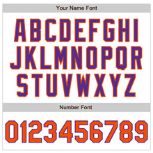 Load image into Gallery viewer, Custom White Orange-Purple Authentic Raglan Sleeves Baseball Jersey
