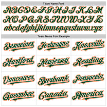 Load image into Gallery viewer, Custom White Green-Orange Authentic Raglan Sleeves Baseball Jersey
