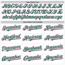 Load image into Gallery viewer, Custom White Kelly Green-Pink Authentic Raglan Sleeves Baseball Jersey
