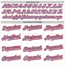 Load image into Gallery viewer, Custom White Light Blue-Red Authentic Raglan Sleeves Baseball Jersey
