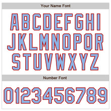 Load image into Gallery viewer, Custom White Light Blue-Red Authentic Raglan Sleeves Baseball Jersey
