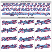 Load image into Gallery viewer, Custom White Light Blue Black-Pink Authentic Raglan Sleeves Baseball Jersey
