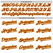 Load image into Gallery viewer, Custom White Crimson-Gold Authentic Raglan Sleeves Baseball Jersey
