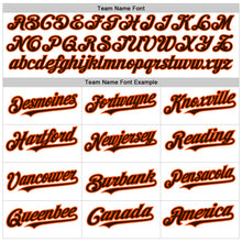 Load image into Gallery viewer, Custom White Brown-Orange Authentic Raglan Sleeves Baseball Jersey
