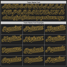 Load image into Gallery viewer, Custom Black White-Old Gold Authentic Raglan Sleeves Baseball Jersey
