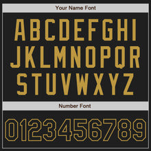 Load image into Gallery viewer, Custom Black White-Old Gold Authentic Raglan Sleeves Baseball Jersey

