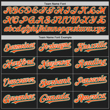 Load image into Gallery viewer, Custom Black Orange-Kelly Green Authentic Raglan Sleeves Baseball Jersey
