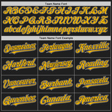 Load image into Gallery viewer, Custom Black Gold-Gray Authentic Raglan Sleeves Baseball Jersey
