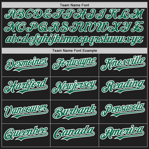 Custom Black Kelly Green-White Authentic Raglan Sleeves Baseball Jersey