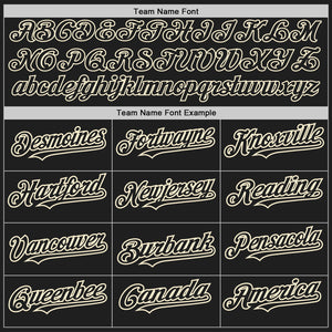 Custom Black Cream Authentic Raglan Sleeves Baseball Jersey