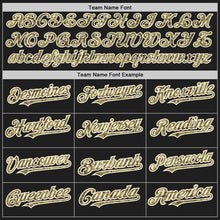Load image into Gallery viewer, Custom Black Camo Olive-Cream Authentic Raglan Sleeves Baseball Jersey
