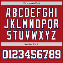 Load image into Gallery viewer, Custom Red White-Navy Authentic Raglan Sleeves Baseball Jersey
