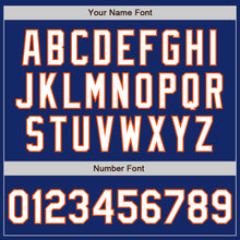Load image into Gallery viewer, Custom Royal White-Orange Authentic Raglan Sleeves Baseball Jersey
