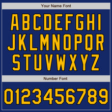 Load image into Gallery viewer, Custom Royal Gold-Black Authentic Raglan Sleeves Baseball Jersey
