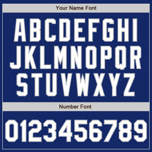Load image into Gallery viewer, Custom Royal White-Gray Authentic Raglan Sleeves Baseball Jersey
