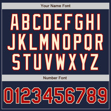 Load image into Gallery viewer, Custom Navy Red-Cream Authentic Raglan Sleeves Baseball Jersey
