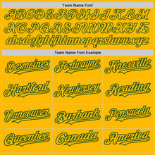 Load image into Gallery viewer, Custom Gold Green Authentic Raglan Sleeves Baseball Jersey
