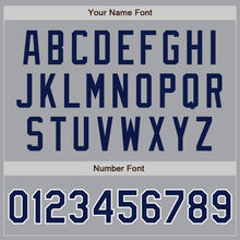 Load image into Gallery viewer, Custom Gray Navy-White Authentic Raglan Sleeves Baseball Jersey
