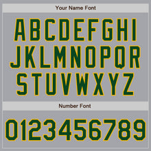 Load image into Gallery viewer, Custom Gray Green-Gold Authentic Raglan Sleeves Baseball Jersey
