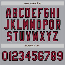 Load image into Gallery viewer, Custom Gray Crimson-Black Authentic Raglan Sleeves Baseball Jersey
