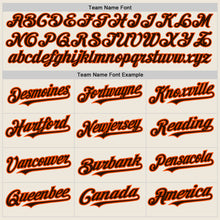 Load image into Gallery viewer, Custom Cream Brown-Orange Authentic Raglan Sleeves Baseball Jersey
