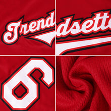 Load image into Gallery viewer, Custom Red Red-Old Gold Authentic Baseball Jersey
