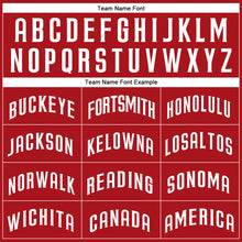 Load image into Gallery viewer, Custom Red White Authentic Baseball Jersey

