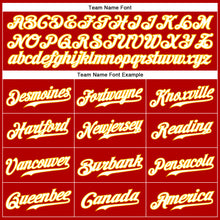Load image into Gallery viewer, Custom Red White-Gold Authentic Sleeveless Baseball Jersey

