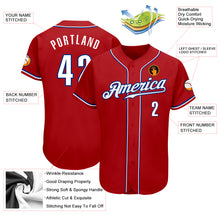 Load image into Gallery viewer, Custom Red White-Royal Authentic Baseball Jersey
