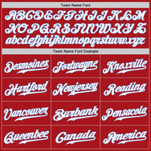 Load image into Gallery viewer, Custom Red White-Light Blue Authentic Baseball Jersey
