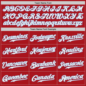 Custom Red White-Light Blue Authentic Baseball Jersey