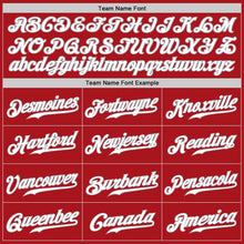 Load image into Gallery viewer, Custom Red White-Gray Authentic Baseball Jersey
