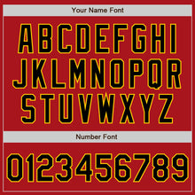 Load image into Gallery viewer, Custom Red Black-Gold Authentic Baseball Jersey
