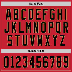 Custom Red Black-Old Gold Hockey Jersey