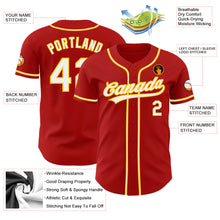 Load image into Gallery viewer, Custom Red White-Gold Authentic Baseball Jersey
